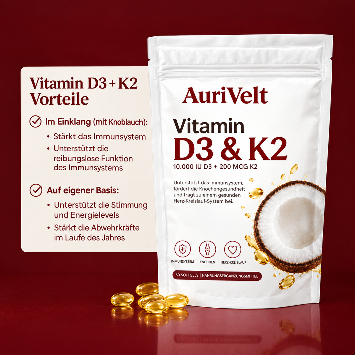 AuriVelt Gereifter, geruchloser Knoblauch