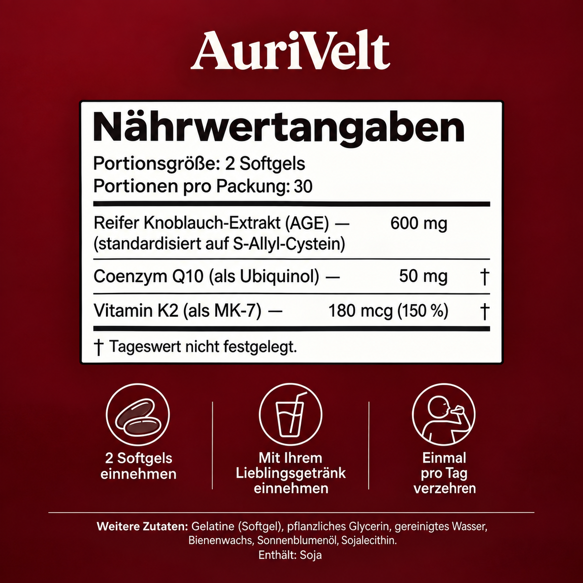 AuriVelt Gereifter, geruchloser Knoblauch